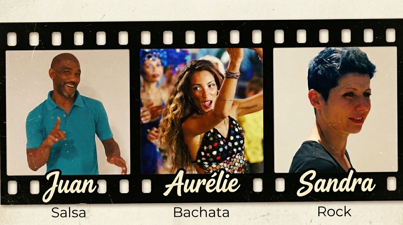 Nos profs : Juan, Aurélie, Sandra